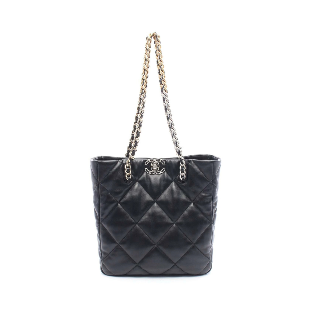 Chanel Shoulder Bag Leather Black